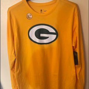 Greenbay packers long sleeve dri fit nfl apperal